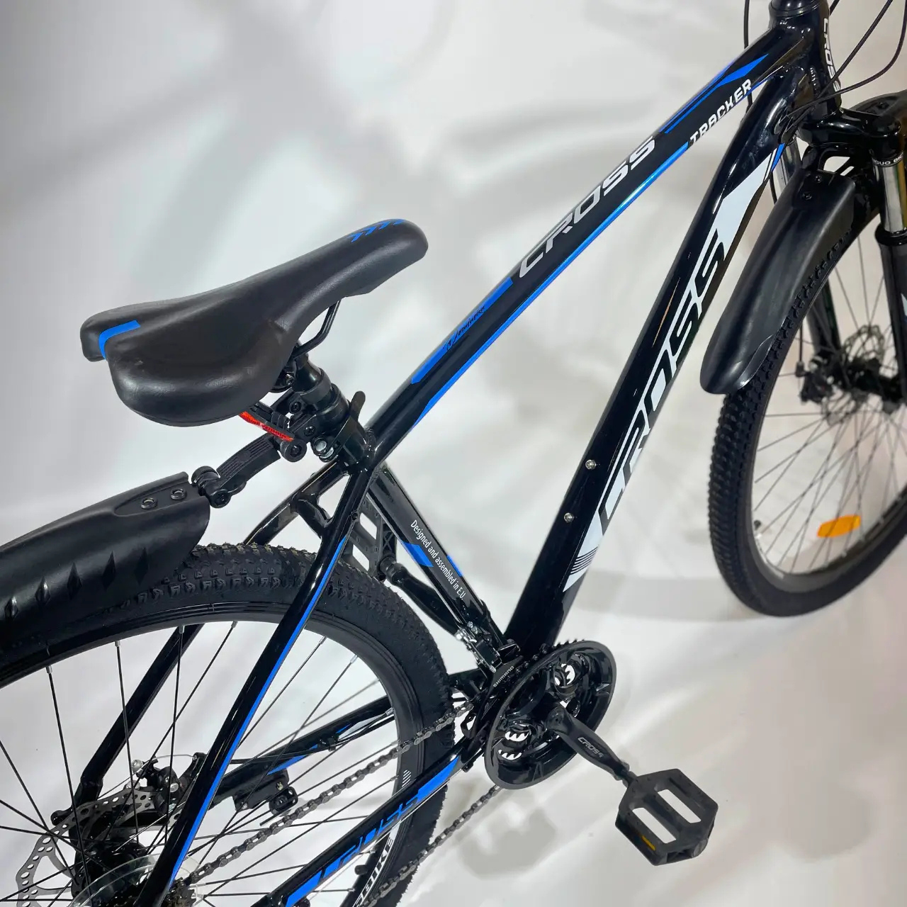 Велосипед CrossBike 26" Tracker 2025 Рама 17" Black/Blue - фото 7