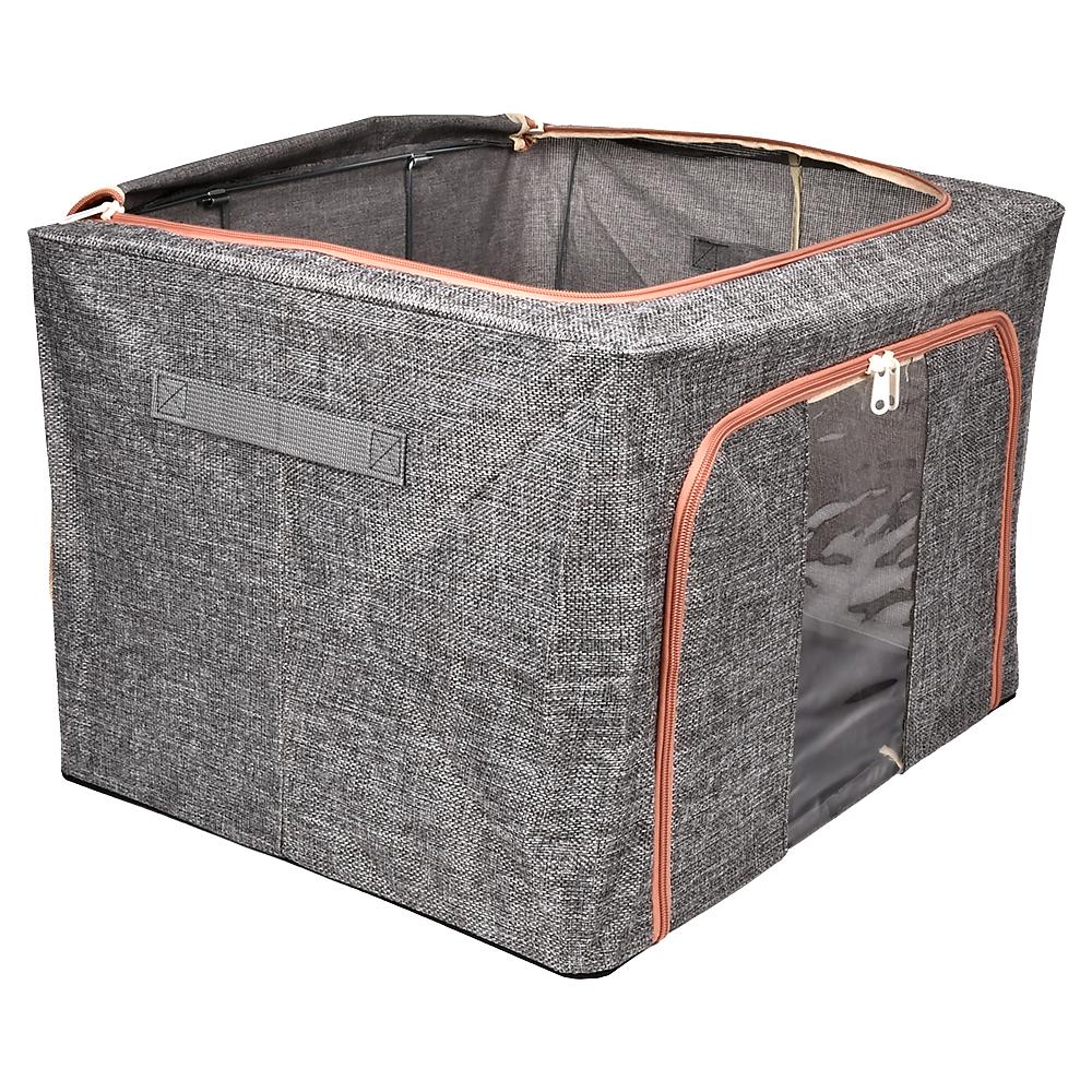 Бокс на молнии Stenson Melanzh 50х40х32 см Темно-серый (R33662-L)