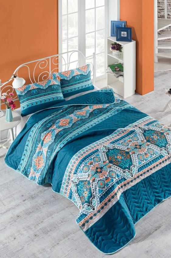 Покрывало стеганное с наволочками Eponj Home Rug yesil 200х220 Зеленый (svt-2000022233989)