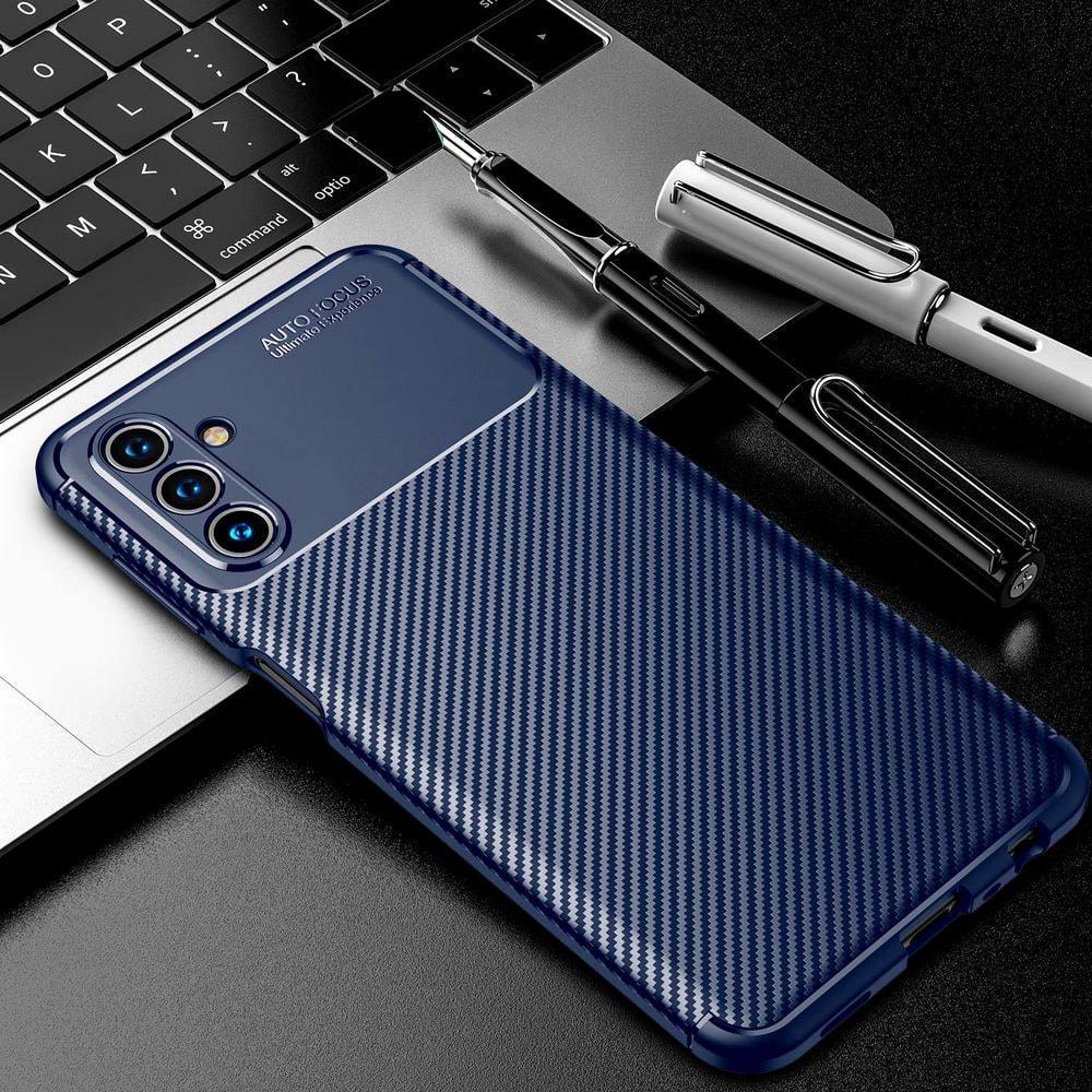 Чехол накладка Autofocus Carbon Samsung Galaxy M23 M236 Blue (29554-28)
