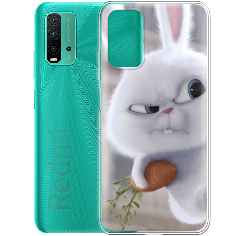 Чохол BoxFace Xiaomi Redmi 9T Rabbit Snowball Прозорий силікон (41685-up1116-41685) - фото 2