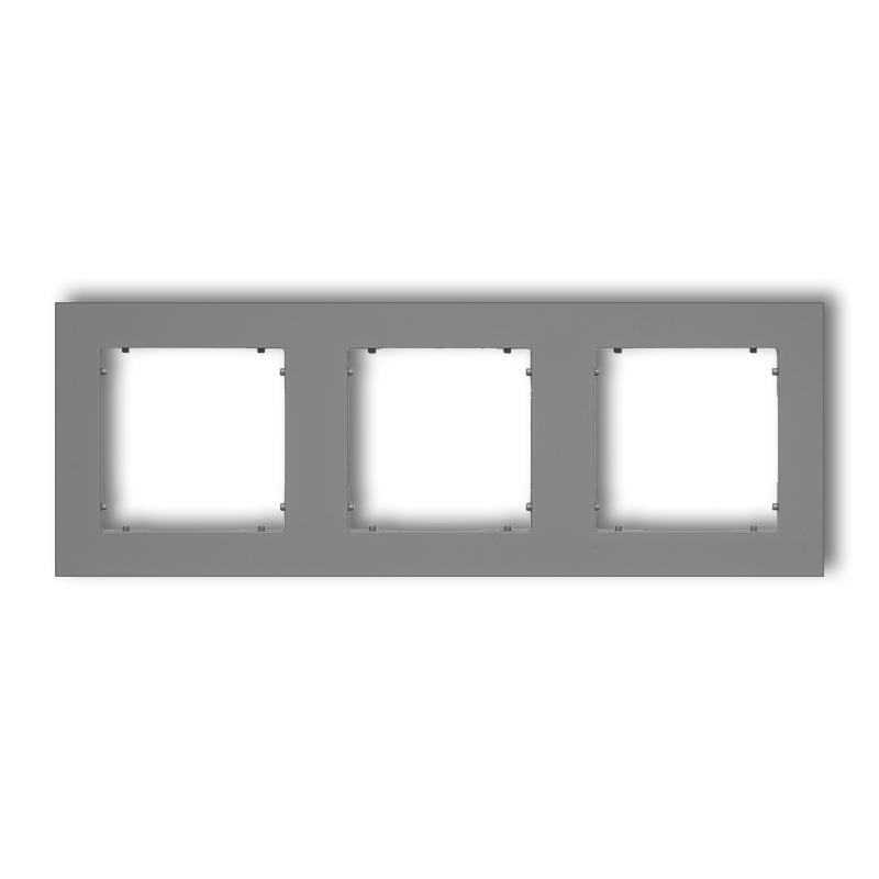 Рамка тройная универсальная Karlik Mini Серый матовый (27MR-3)