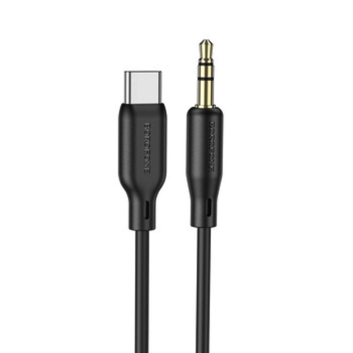 Аудіокабель Borofone BL18 Type-C до 3,5 мм TRS цифровий відеонабір cable Black (575500) Аудіокабель Borofone BL18 Type-C до 3,5 мм TRS цифровий відеонабір cable Black (575500)