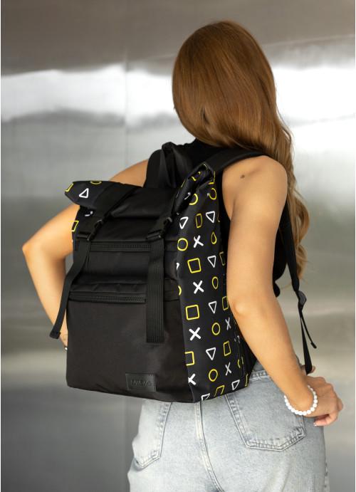 Городской рюкзак женский роллтоп Sambag с отделением под ноутбук Черный (11350301641)