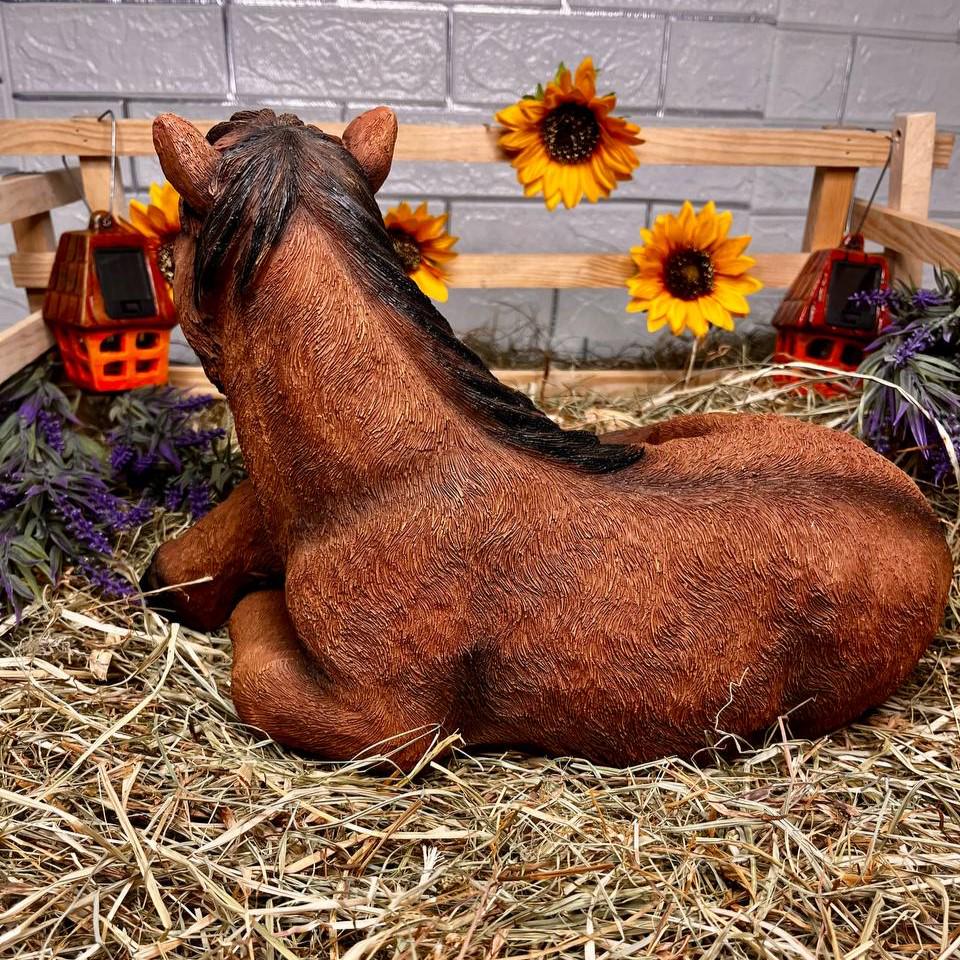 Садова фігура Конячка 41x28x25 см Коричневий (29614597) - фото 2 Садова фігура Конячка 41x28x25 см Коричневий (29614597) - фото 2