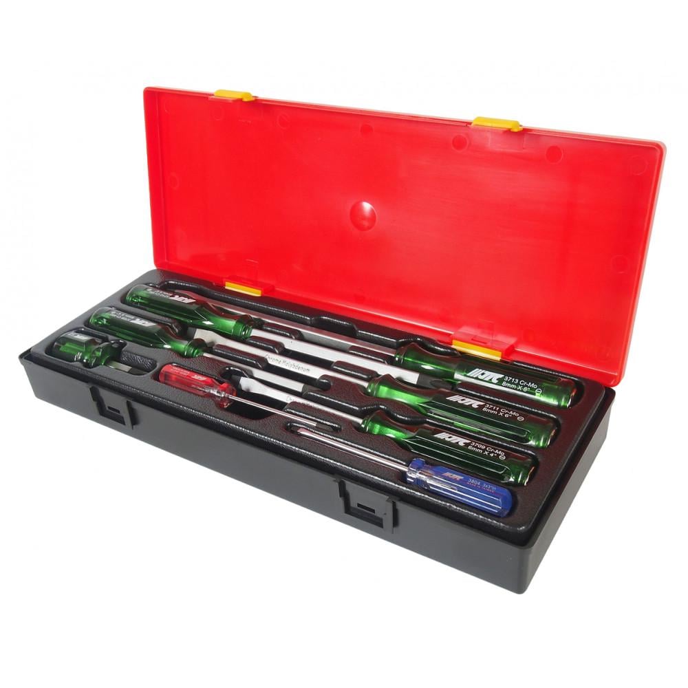 Набор отверток PH0-PH3, SL3.0-SL8.0 цельнометаллических 8 ед. (K7082 JTC)