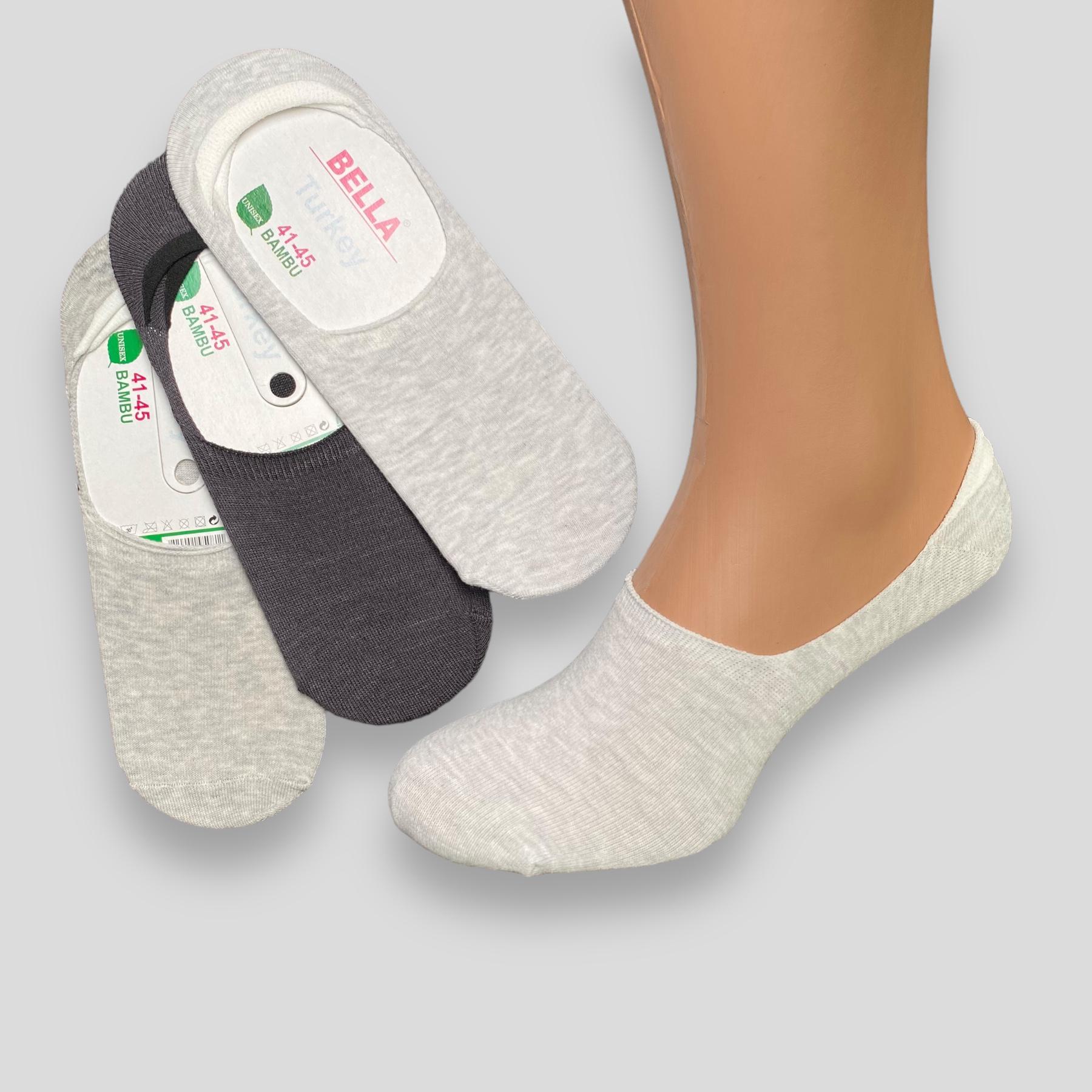 Сліди чоловічі Bella бамбукові з силіконом р. 41-45 6 пар (4397)