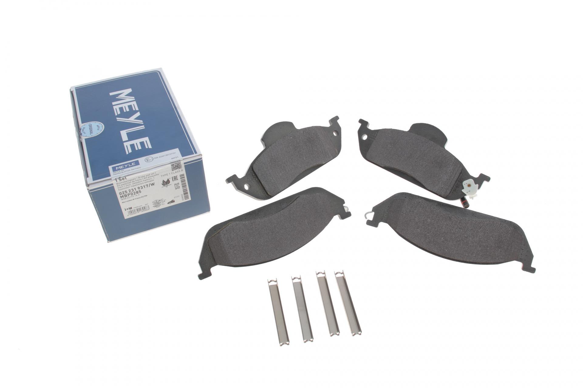 Колодки тормозные передние Meyle для MB ML-class W163 98-05 (025 231 9317/W)
