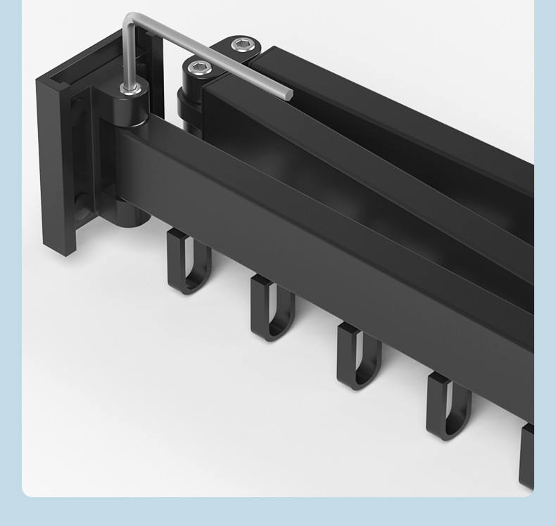 Вешалка-сушилка настенная LS-7829 раскладная 66x23х10х6,5 см Black (784780576) - фото 6 Вешалка-сушилка настенная LS-7829 раскладная 66x23х10х6,5 см Black (784780576) - фото 6