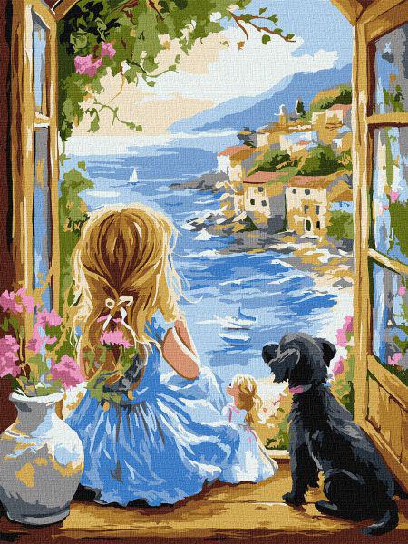 Картина по номерам Ideyka Мечтательная девочка 30х40 см (Id-KHO8493)