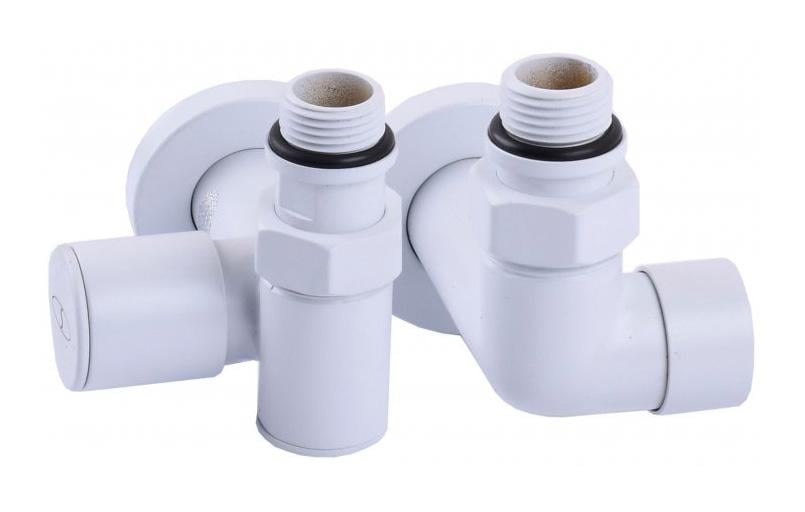 Набор угловых кранов Solomon TEN 7777 1/2" с американкой White - фото 3 Набор угловых кранов Solomon TEN 7777 1/2" с американкой White - фото 3