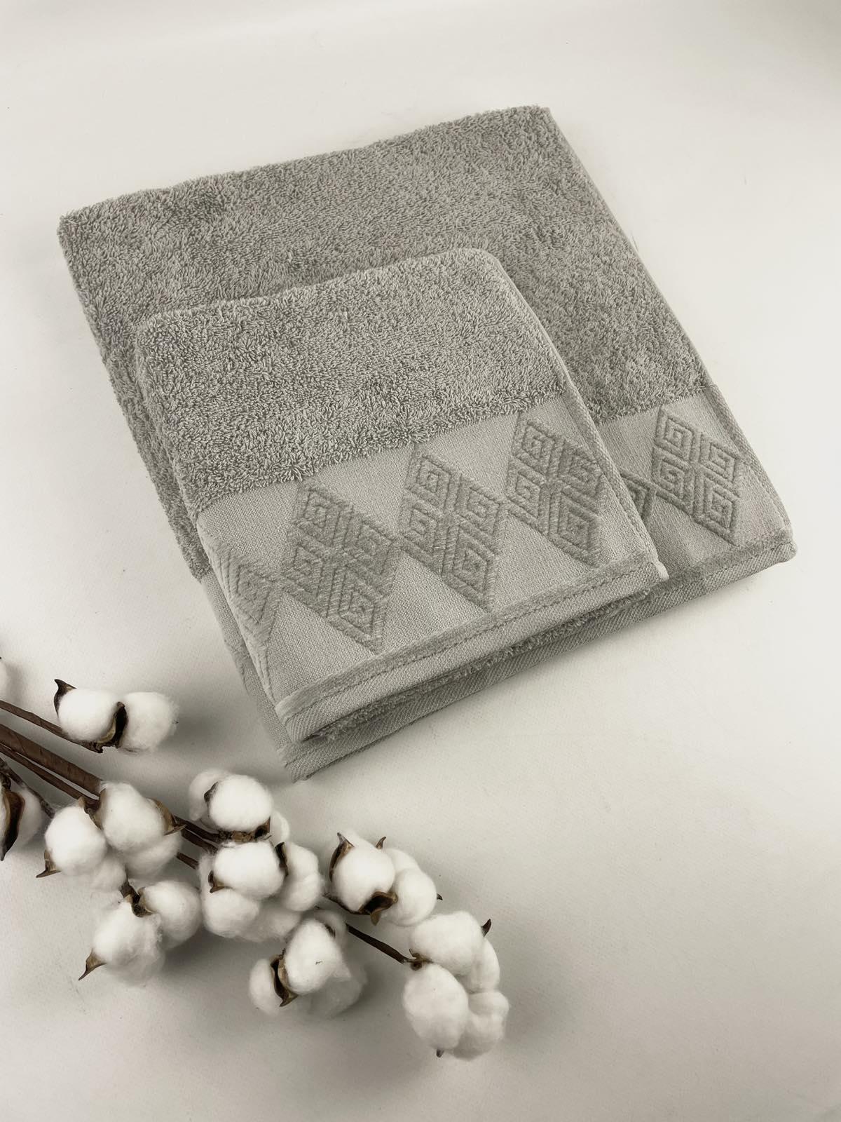 Набір рушників AE Dar 2 шт. у фірмовій коробці Світло-сірий (CN37557) - фото 1