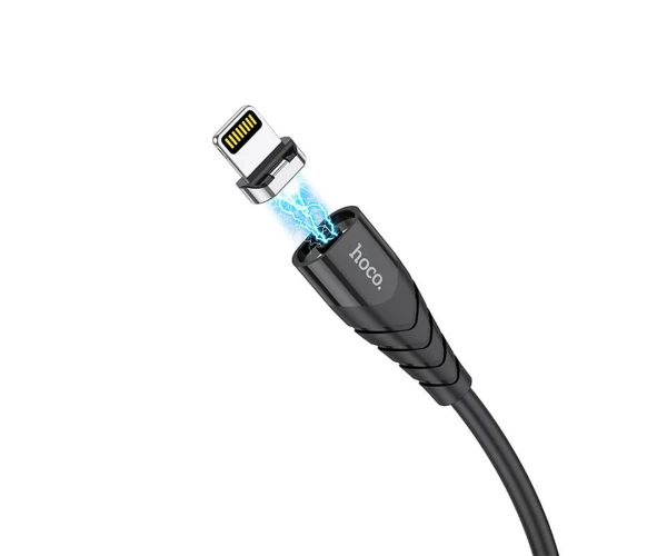 Кабель дата Hoco X63 Magnetic Charging Cable Lightning 2,4 A 1 м Чорний - фото 3