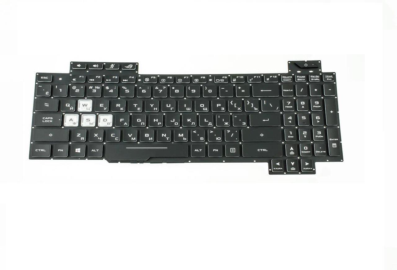 Клавіатура для ноутбука Asus GL704 GL704GM з підсвічуванням клавіш матова (0KNR0-6618RU00)