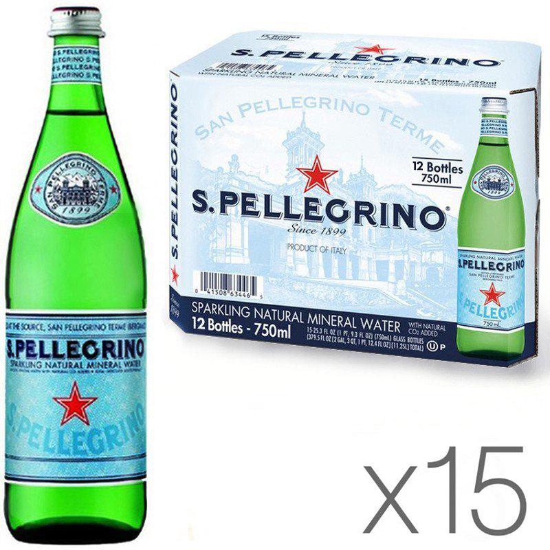 Вода минеральная газированная San Pellegrino 0,75 л 15 шт. стекло (9667) - фото 2