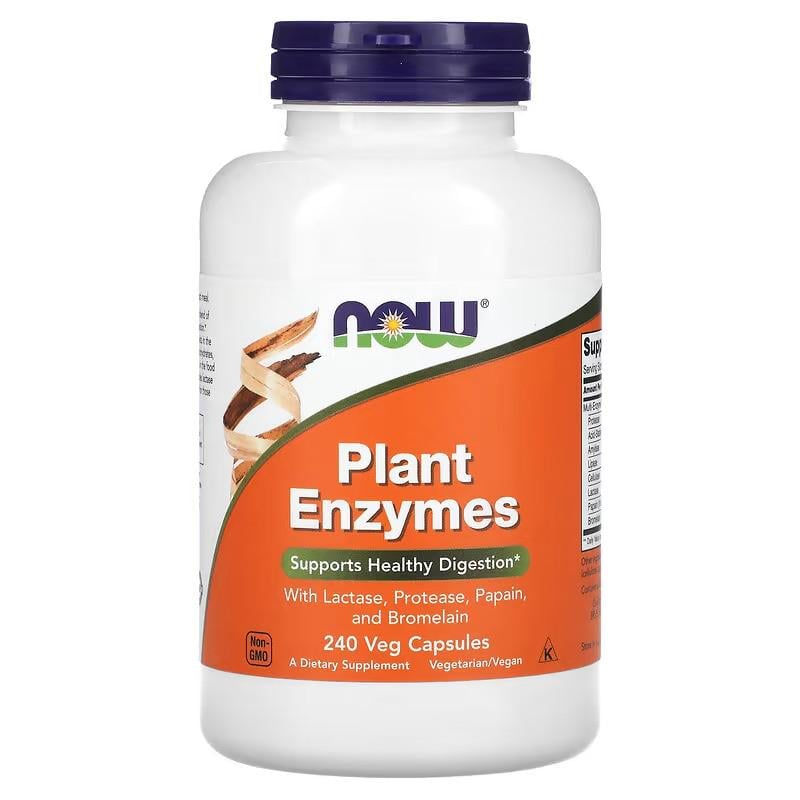 Энзимы NOW Plant Enzymes 240 Veg capsules (НФ-00000776)