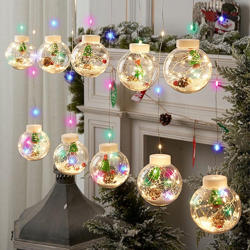 Светодиодная гирлянда Lesko Y004 Christmas Tree 3.5 м Цветной свет новогодняя на окна