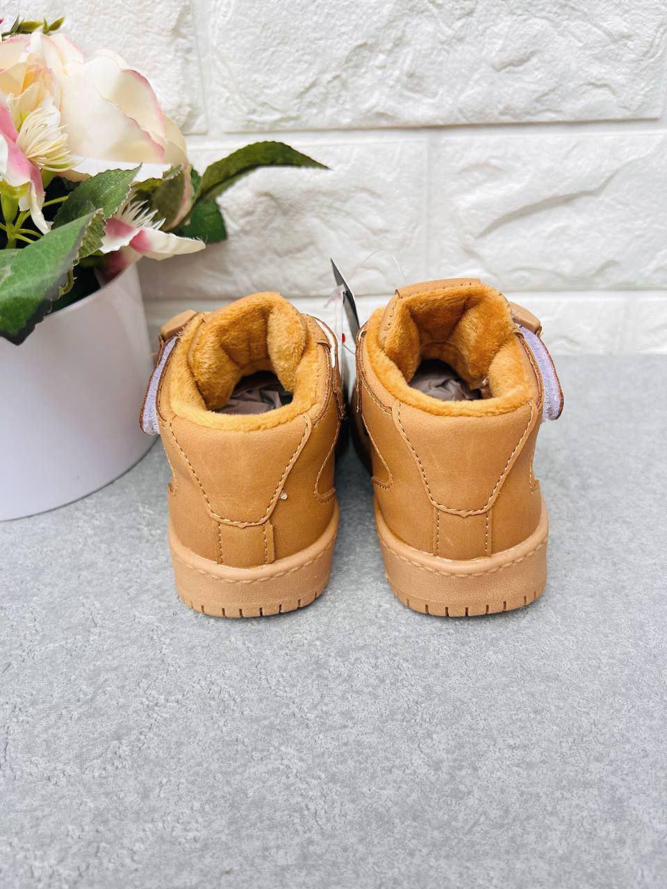 Кроссовки-хайтопы для мальчика Apawwa 1030 р. 23 14,5 см Горчичный - фото 3