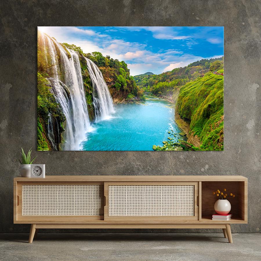 Настенний декор Водопад с горы 120x80 см (1928-1)