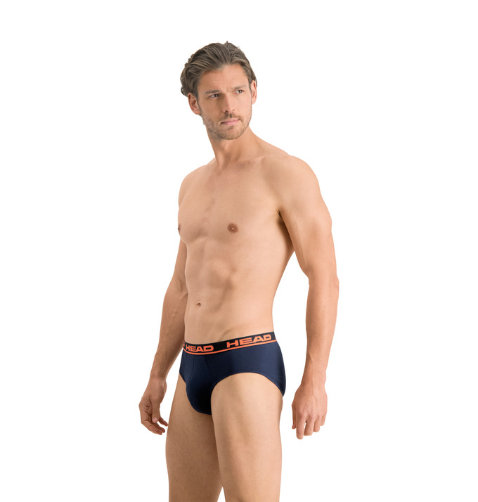 Tрусы-слипы Head BOXER BRIEF 2P Оранжевый/Синий XL (100001753-003 XL) - фото 2