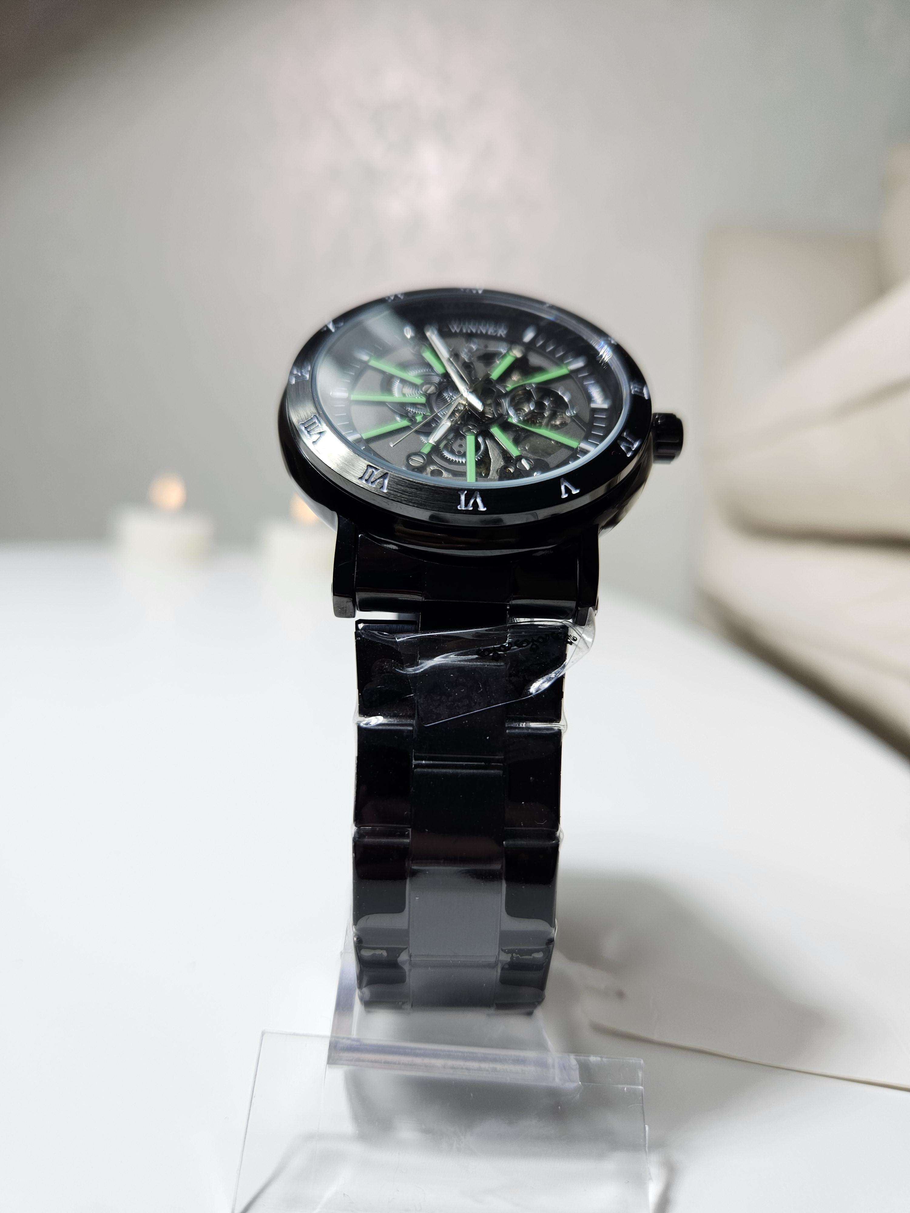 Наручний годинник чоловічий механічний Winner BL-GR (0200) - фото 2 Наручний годинник чоловічий механічний Winner BL-GR (0200) - фото 2