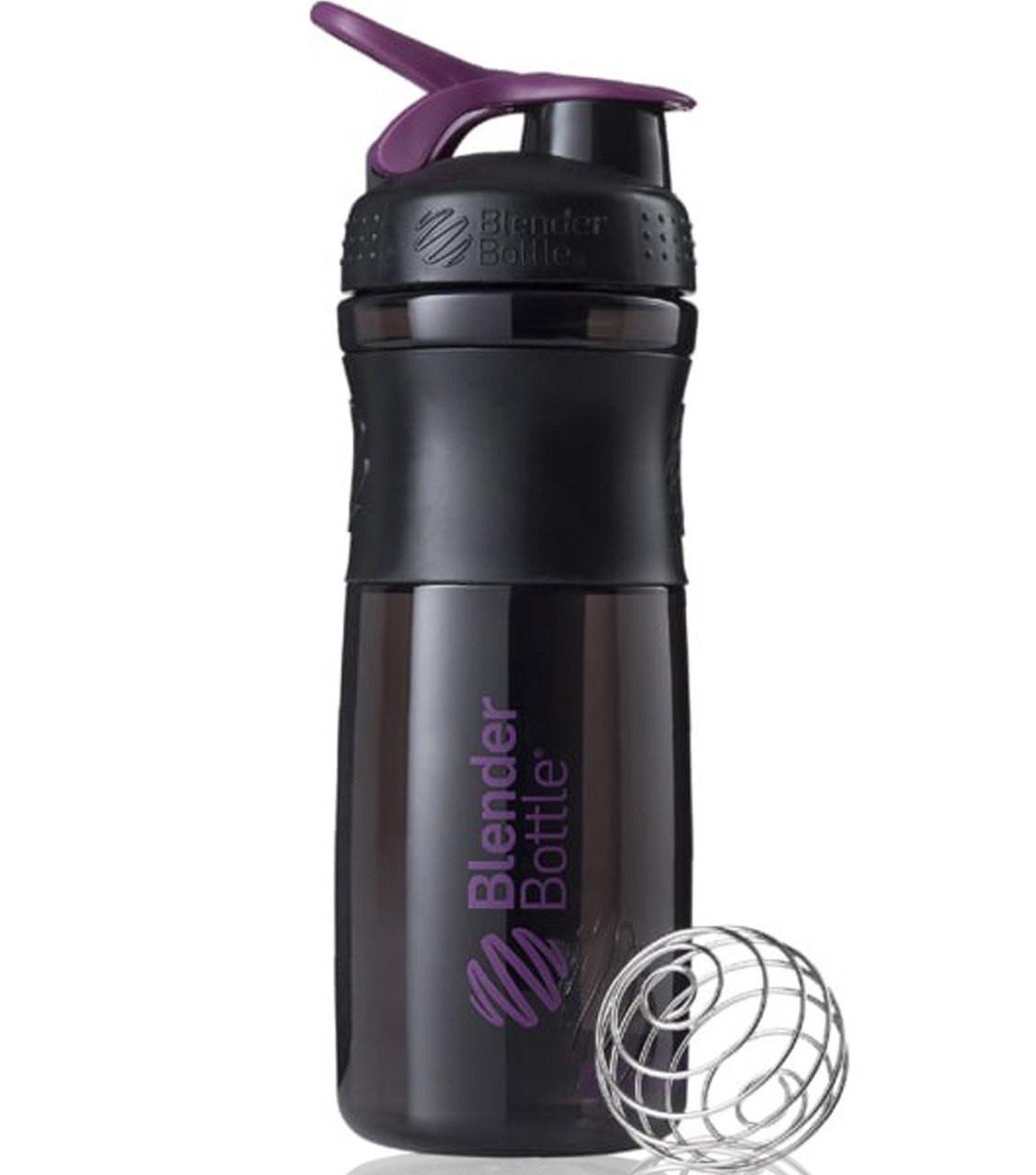 Шейкер спортивный BlenderBottle SportMixer 28 oz 820 мл Black/Plum - фото 1