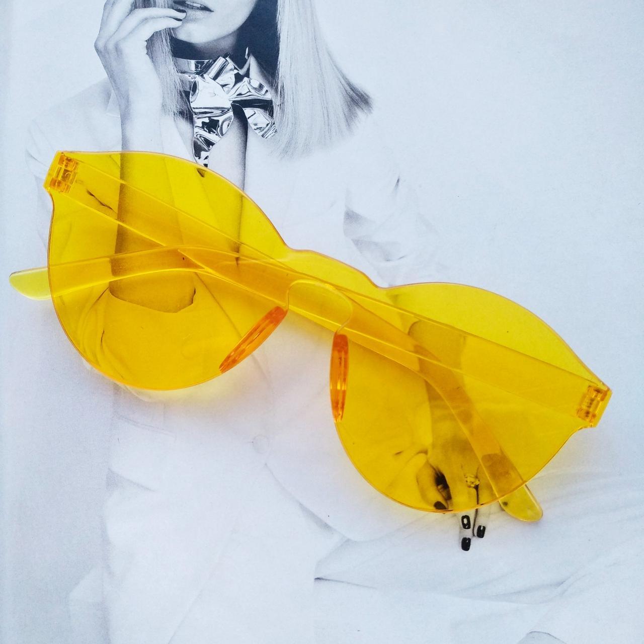 Солнцезащитные очки безоправные Желтый