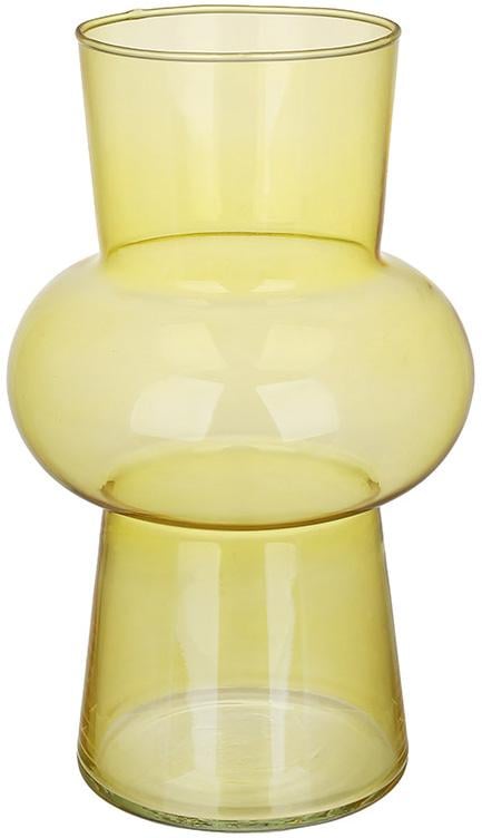 Ваза стеклянная Retro Grace 12х20 см Желтый