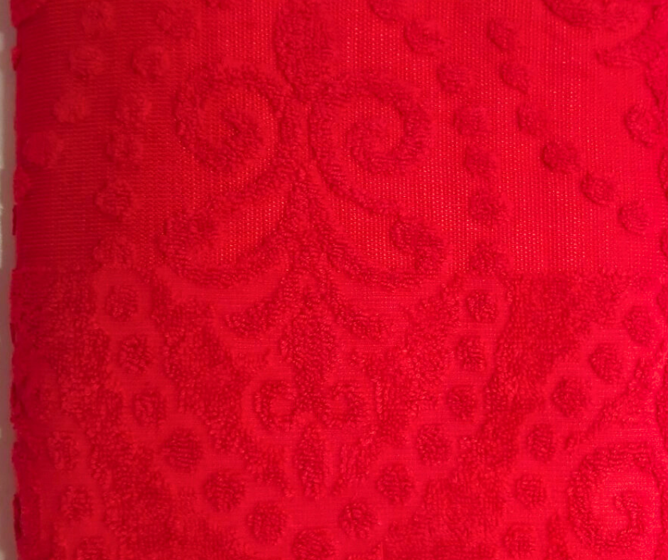 Рушник жакардовий Cotton Area 70х140 см Червоний (12637) - фото 2