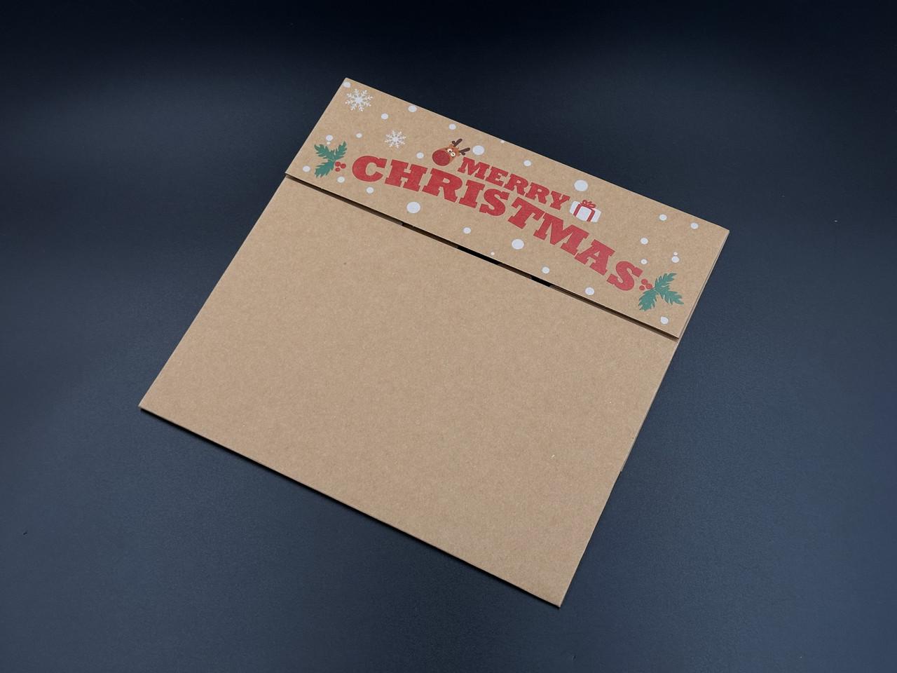 Коробка подарочная со смотровым окошком Сани Санта Клауса с принтом сборная картонная 22х14,5х7 см Крафт (OA-68) - фото 3 Коробка подарочная со смотровым окошком Сани Санта Клауса с принтом сборная картонная 22х14,5х7 см Крафт (OA-68) - фото 3