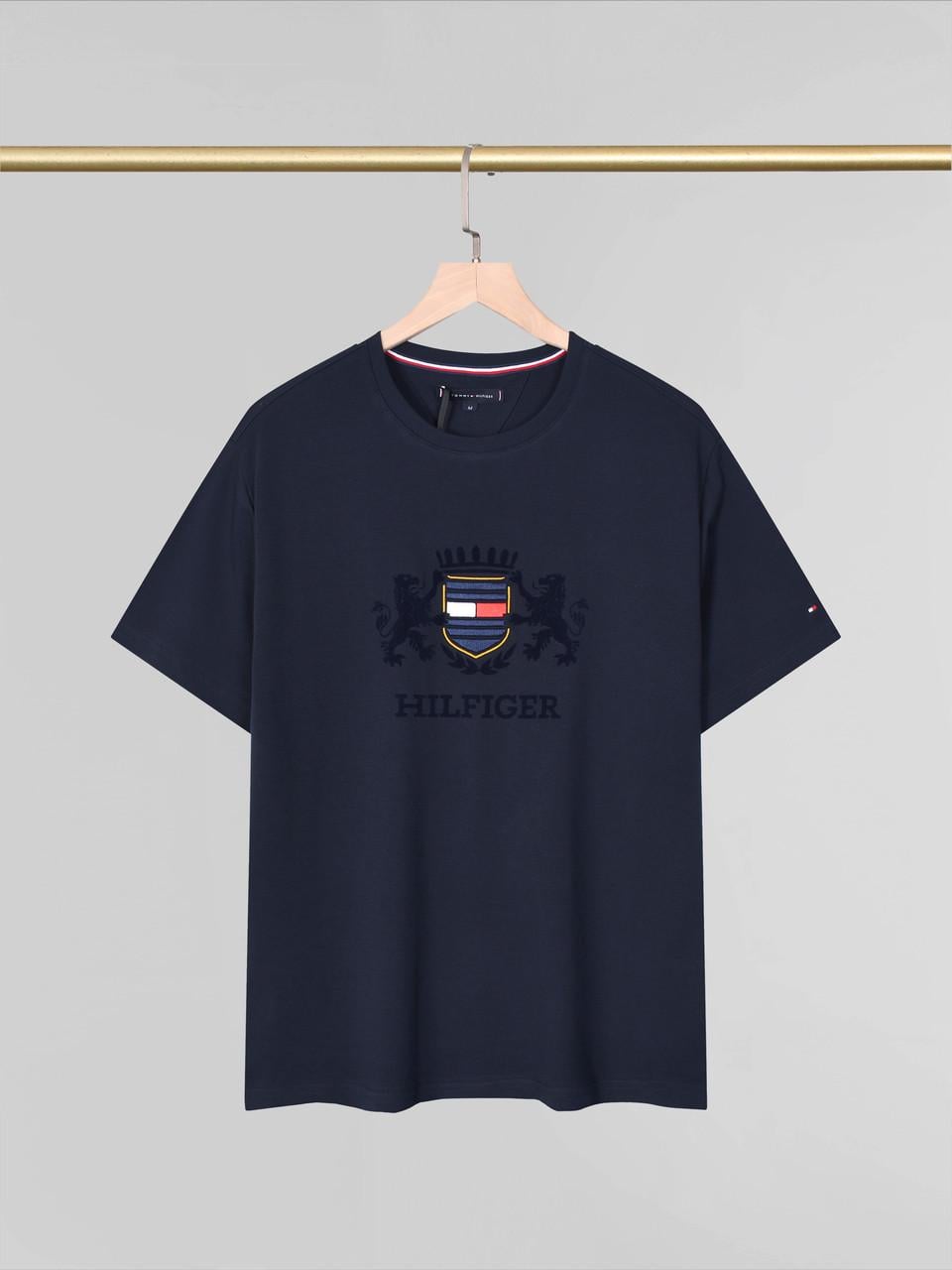 Футболка мужская в стиле Tommy Hilfiger Crest Tee T-Shirt XL Темно-синий (TH12003.3XL)