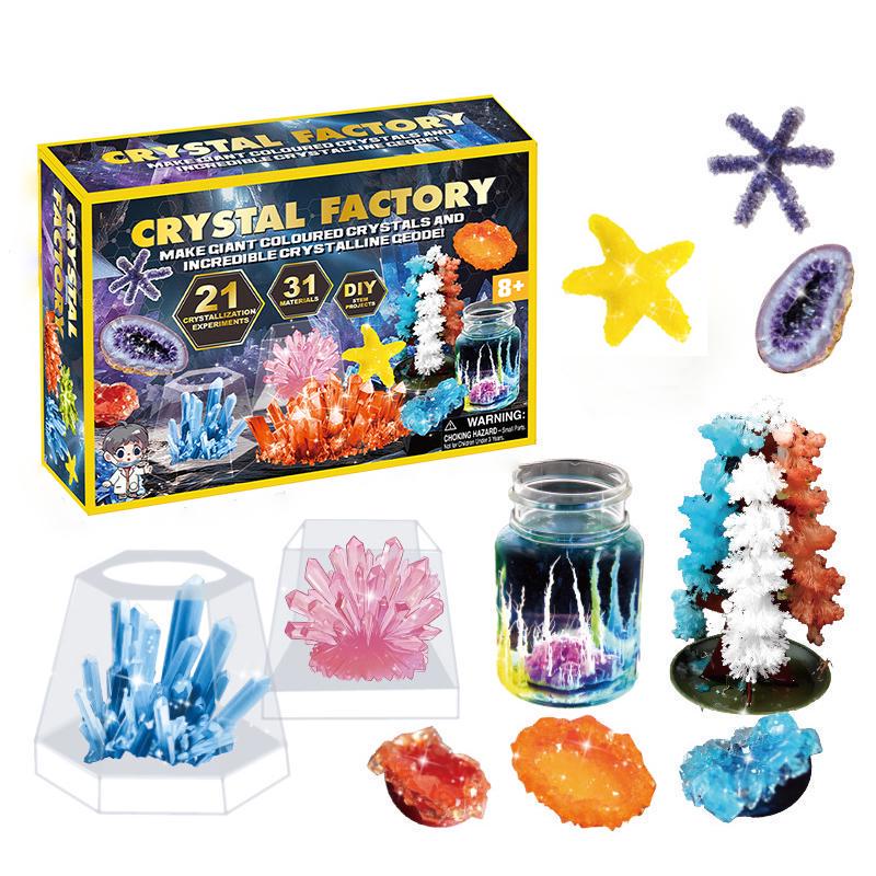 Набор детский обучающий для выращивания кристаллов Crystal Factory 21 эксперимент (33998468)