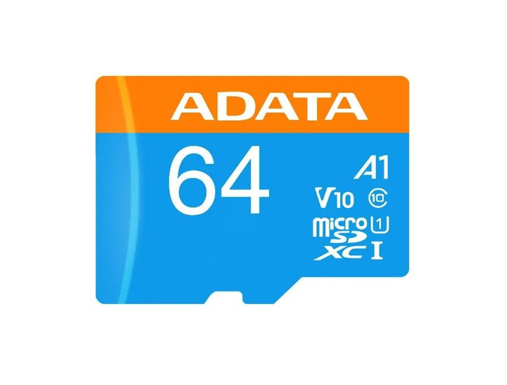 Карта пам'яті ADATA A1 MicroSDHC 64 GB UHS-I/U3 Class 10 R100/W50MB/s та SD-адаптер (23449742)