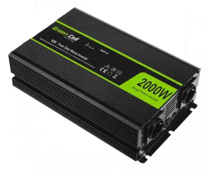 Перетворювач Green Cell DC-AC INV11 Pure sinus 12V/230V 2000W/4000W (INV11_tehnNM) - фото 1