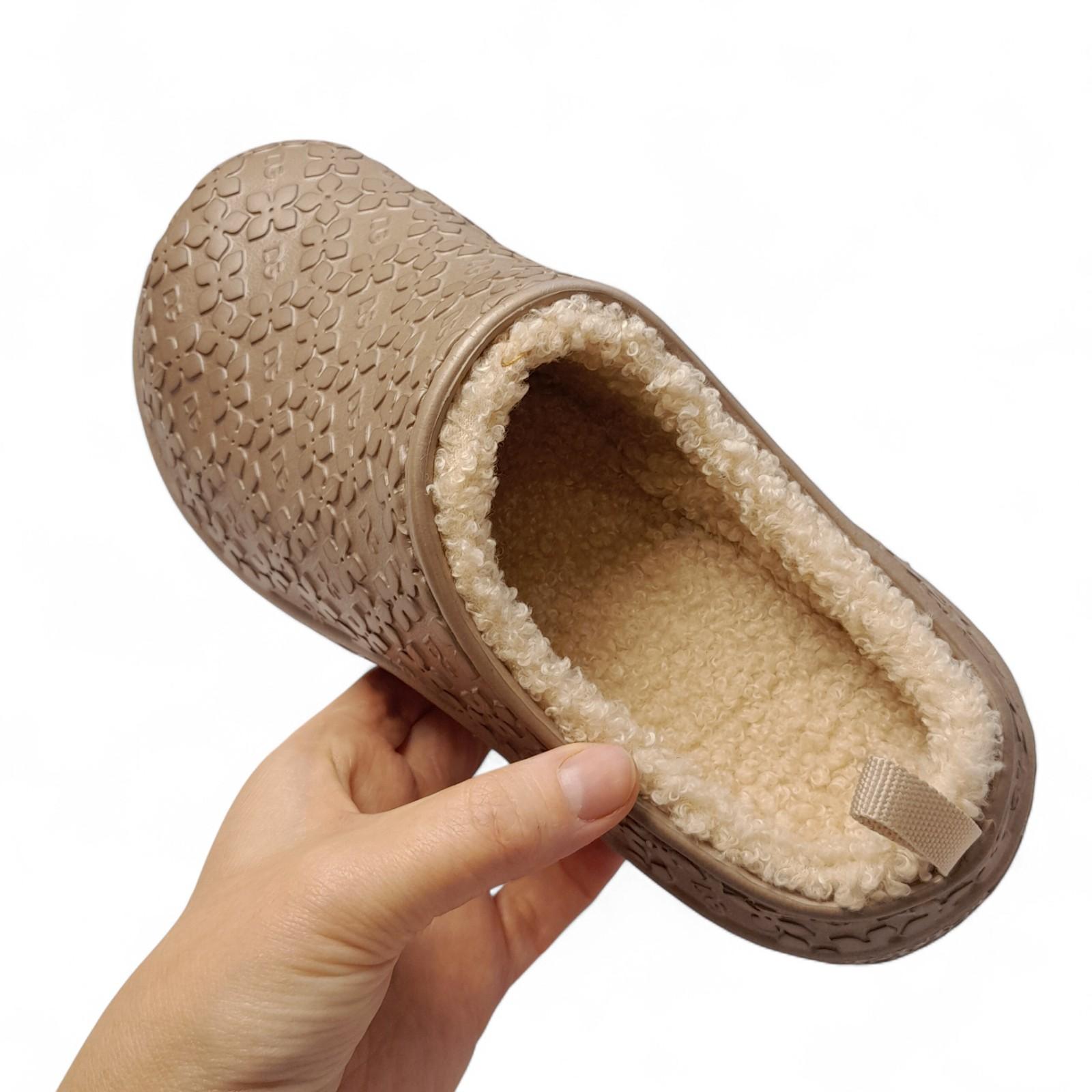 Сабо женские утепленные dagostyle М4103 р. 40 25,5 см Бежевый (2798161747) - фото 7