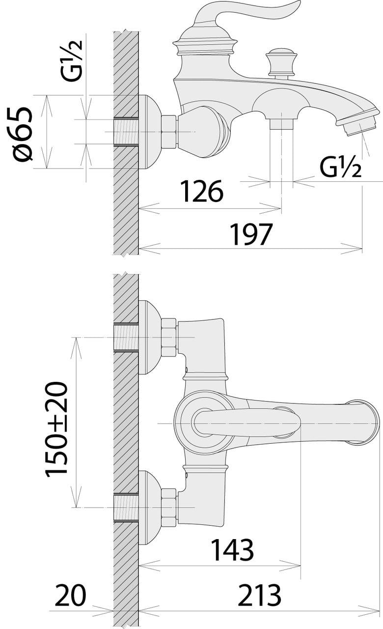 Змішувач для ванни і душа Welle Vanessa MQ23273AS-HN0327 - фото 2