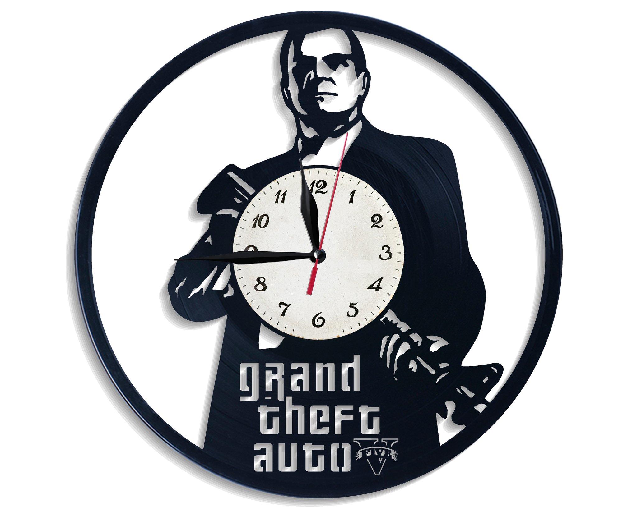 Часы настенные GTA Grand Theft Auto 2653 из виниловой пластинки