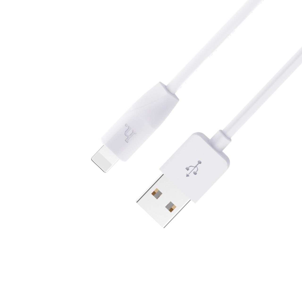 Кабель для зарядки и передачи данных Hoco X1 USB to Lightning 1 м Белый - фото 2