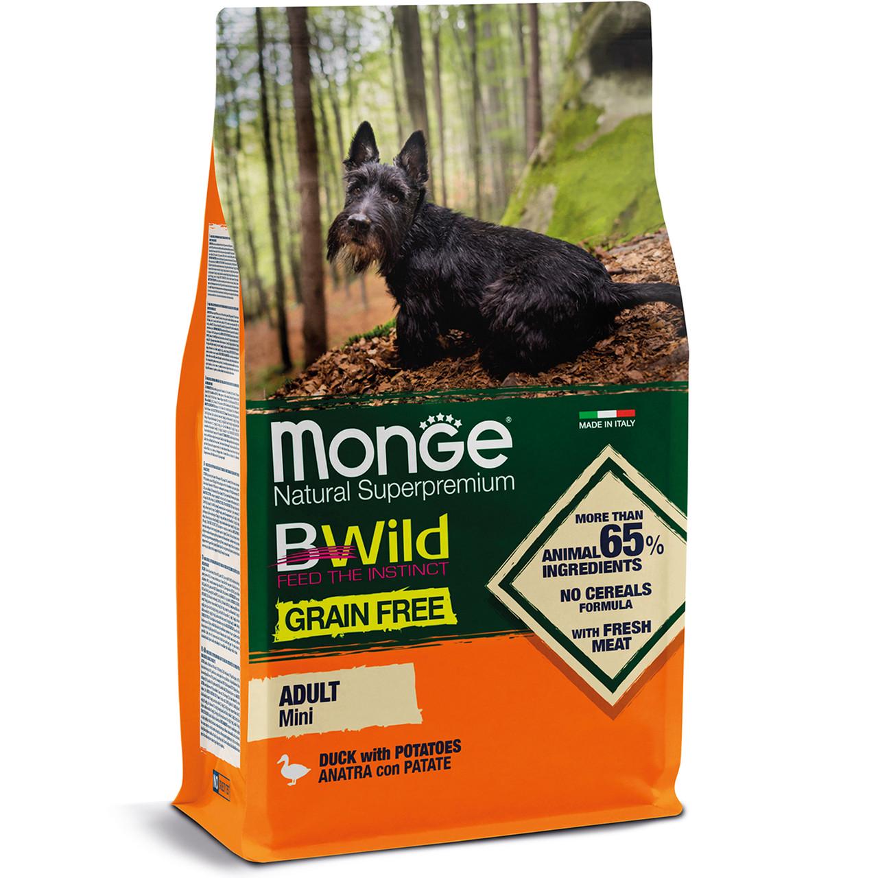 Корм для собак Monge BWild Grain free Mini Утка (7004700)