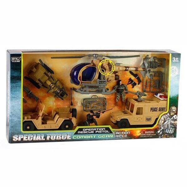 Набор военной техники Jia Yue Toys с вертолетом и машинками (57135)