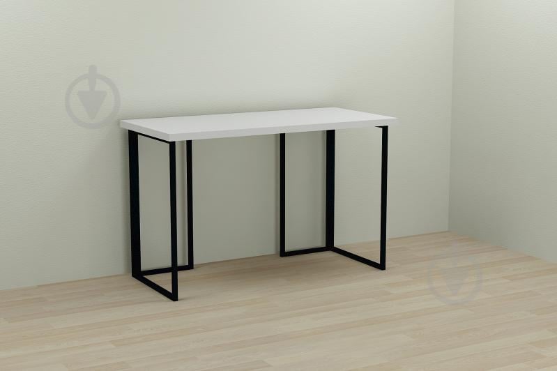 Компьютерный стол Ferrum-decor Ханна 76x120x60 черный ДСП Белое 32мм