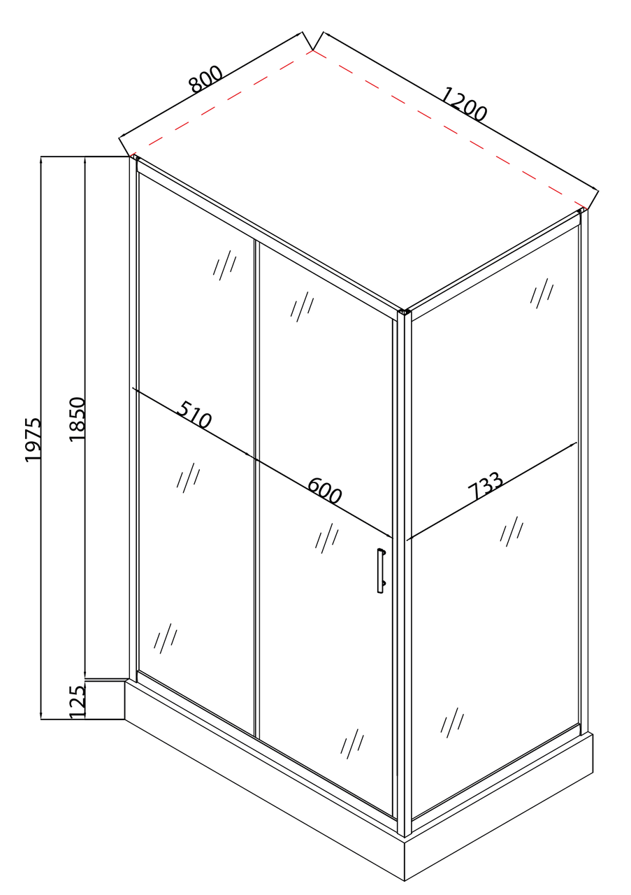 Душевая кабина с низким поддоном MIXXUS HARD SCT01-120x80x198-TR прозрачное стекло 5 мм Chrome (MI6910) - фото 4 Душевая кабина с низким поддоном MIXXUS HARD SCT01-120x80x198-TR прозрачное стекло 5 мм Chrome (MI6910) - фото 4