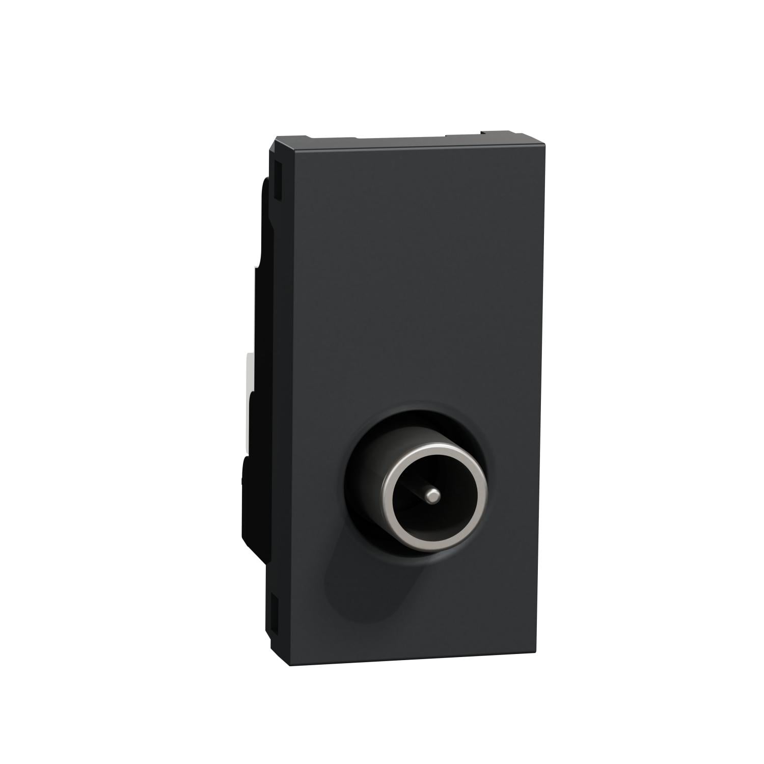 Розетка ТВ Schneider Electric Unica New 1 модуль Антрацитовый (NU346154) Розетка ТВ Schneider Electric Unica New 1 модуль Антрацитовый (NU346154)