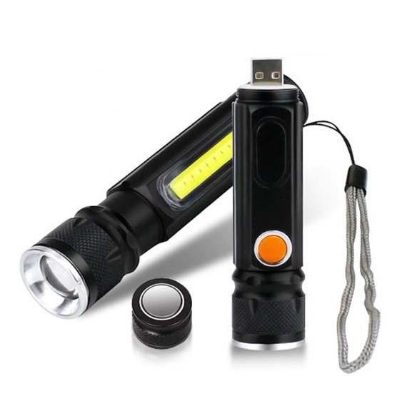 Універсальний ліхтар SUNROZ LED USB Чорний (SUN4249) - фото 3 Універсальний ліхтар SUNROZ LED USB Чорний (SUN4249) - фото 3