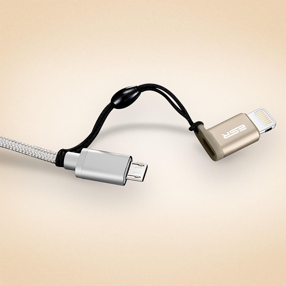 Перехідник-адаптер ESR microUSB до Lightning для iPhone Золотистий - фото 6