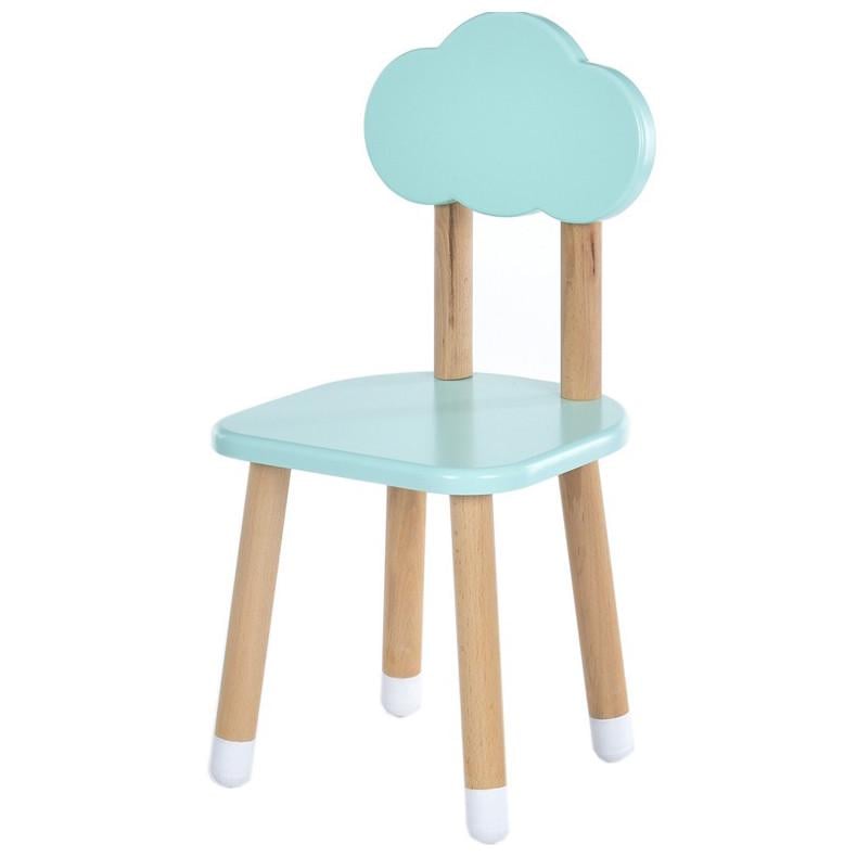 Детский стульчик со спинкой Bambi комбинированный 29,5х30х63 см Бирюзовый (KL-154-R-22)