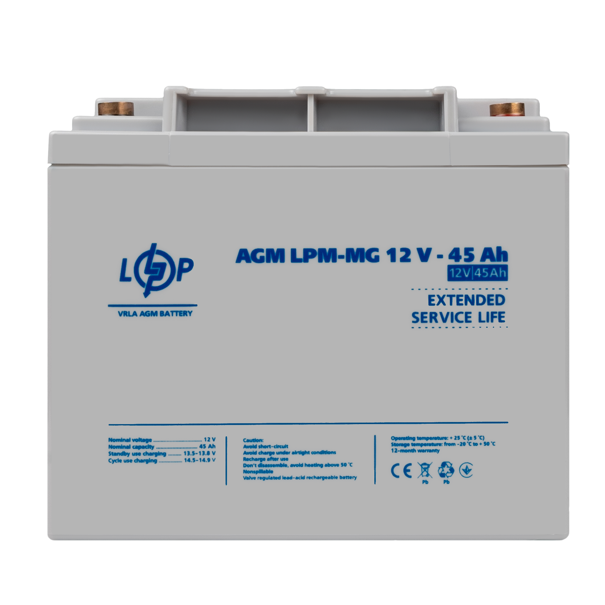 Акумулятор мультигелевий LogicPower LPM-MG 12V-45 Ah (26454356) - фото 1 Акумулятор мультигелевий LogicPower LPM-MG 12V-45 Ah (26454356) - фото 1