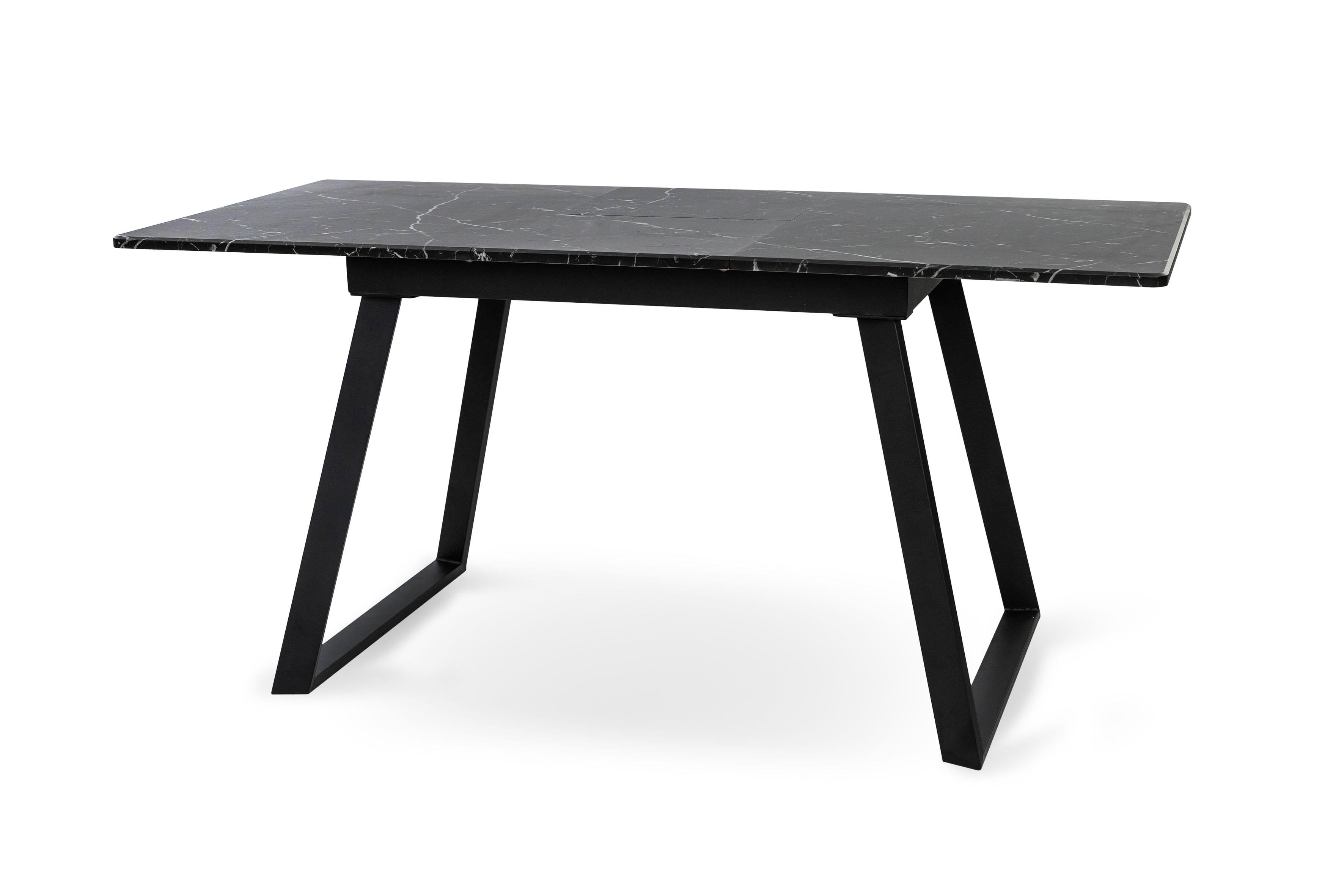 Стіл-трансформер кухонний розкладний TANDEM Чорний/Мармур чорний