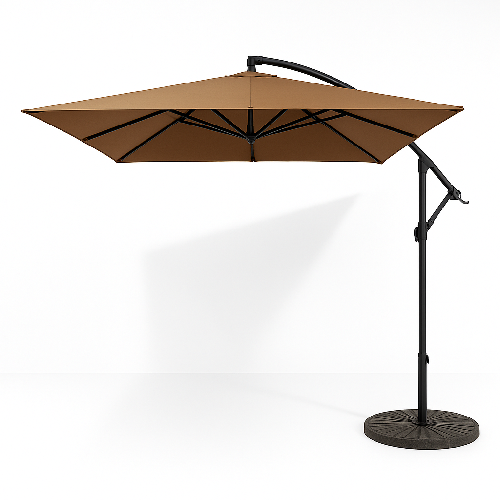 Садова парасолька WCG з поліестеру сталевою рамою регульований кут нахилу з чохлом 2,5х2,5 м Коричневий (W-7055BR1) - фото 3 Садова парасолька WCG з поліестеру сталевою рамою регульований кут нахилу з чохлом 2,5х2,5 м Коричневий (W-7055BR1) - фото 3