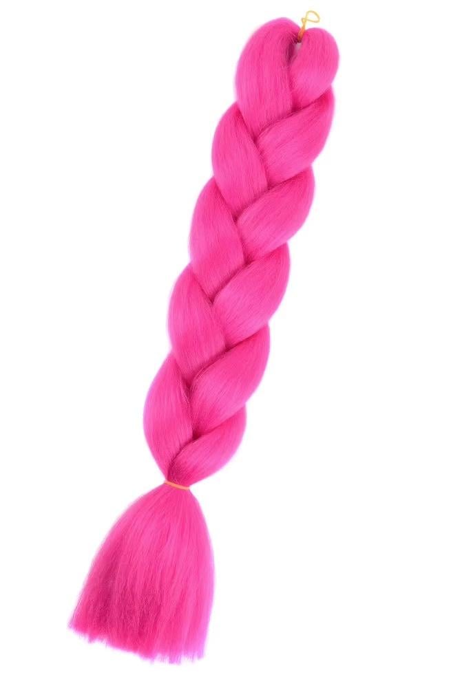 Канекалон однотонный А18 60 см фуксия яркая Розовая (778542)